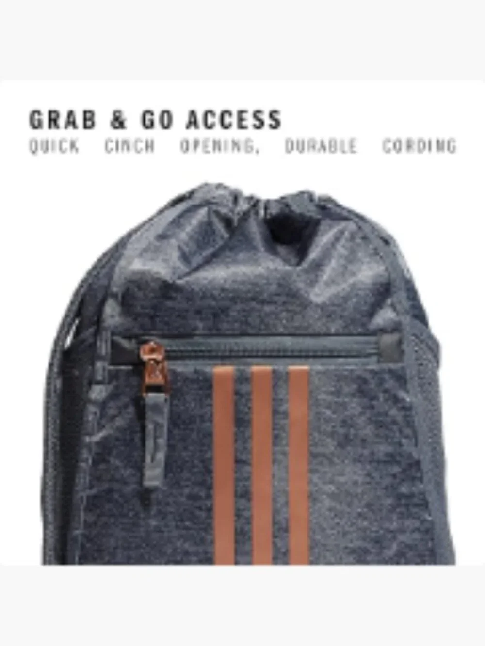 adidas Alliance Sackpack Drawstring Backpack Gym String Bag 12L Medium